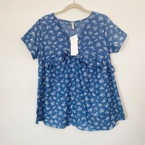 Belly by design print blouse